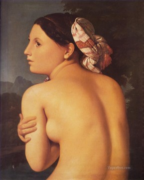 Media figura de un bañista desnudo Jean Auguste Dominique Ingres Pinturas al óleo